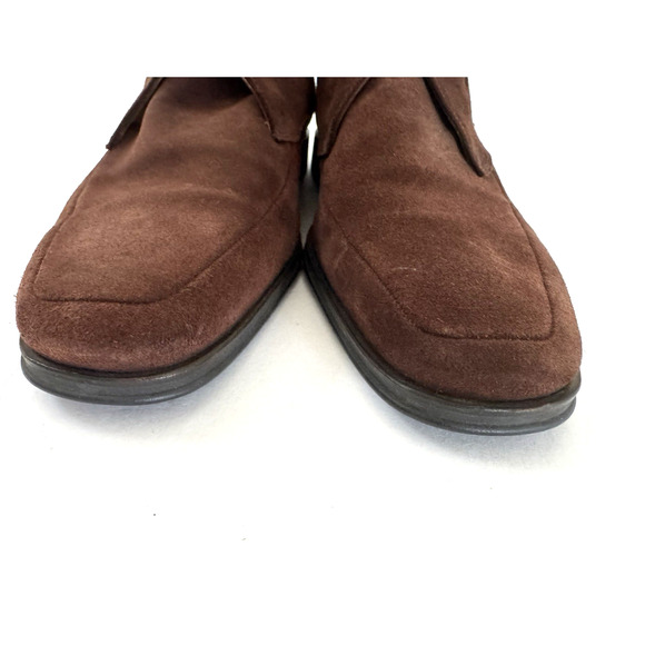 Bruno Magli Ranua Chukka Boots 11 Brown Suede Leather Lace-Up Handmade Italy - Picture 5 of 12